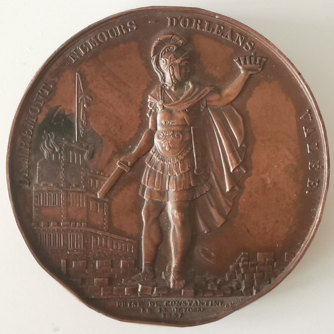 Louis Philippe I Medal - Capture of Constantine in 1837 - by Borrel and Caqué - reverse