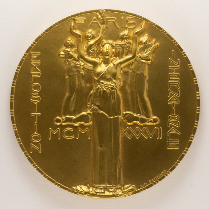 Medal International Exhibition Paris 1937 Arts and Techniques - by Dammann - obverse 2