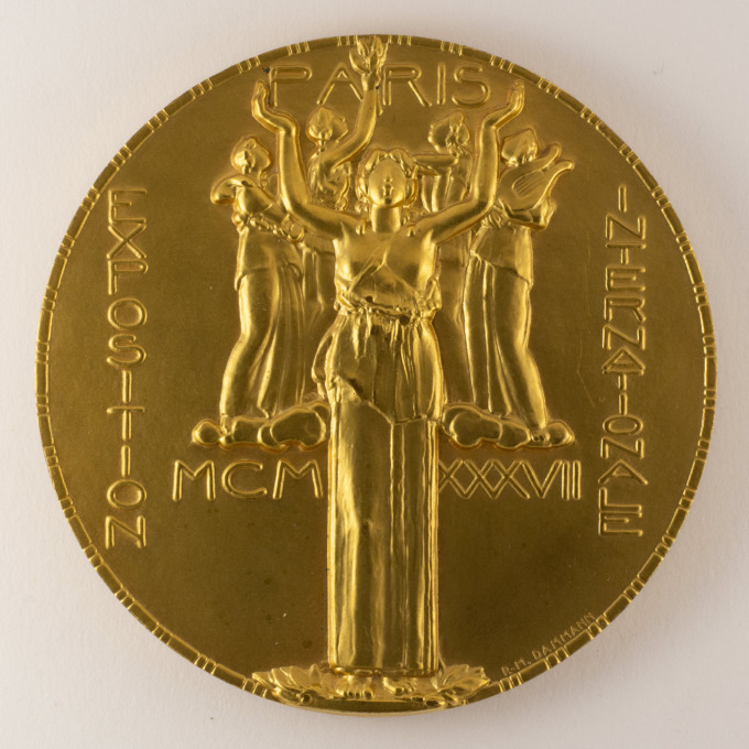 Medal International Exhibition Paris 1937 Arts and Techniques - by Dammann - obverse