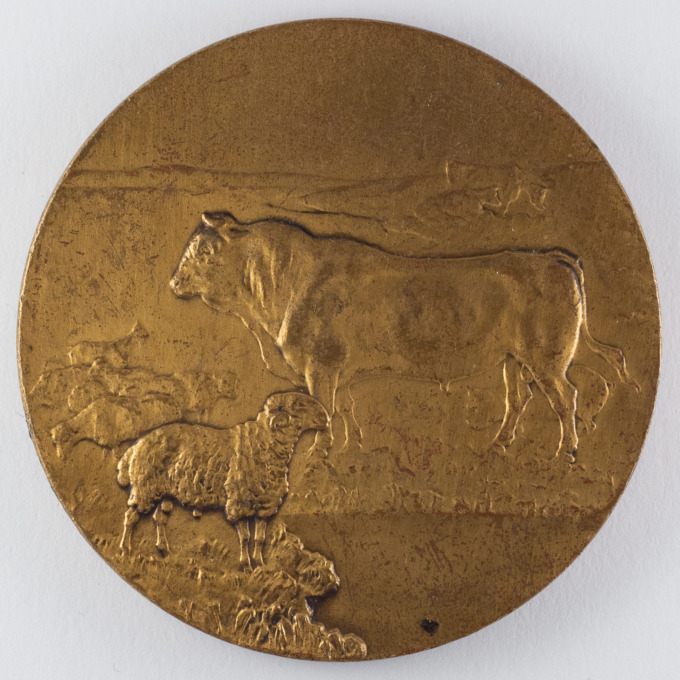 Farm Animals Medal - Signed by Constantin Cristesco - obverse