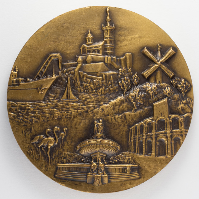 Medal of the General Council of Bouches-du-Rhône - Marseille, Aix, Arles, Camargue - obverse