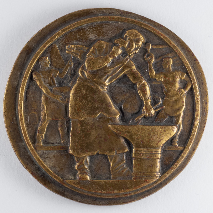 Médaille Travail du fer - Maréchal-ferrant - Signée par Jean Vernon - avers