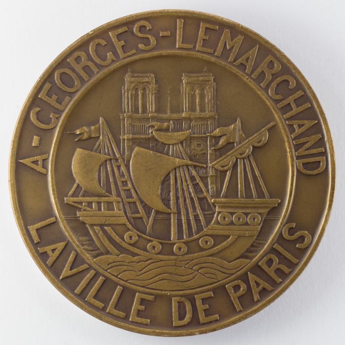 Médaille de Georges Lemarchand - Ville de Paris - Conseiller municipal - GODF - revers