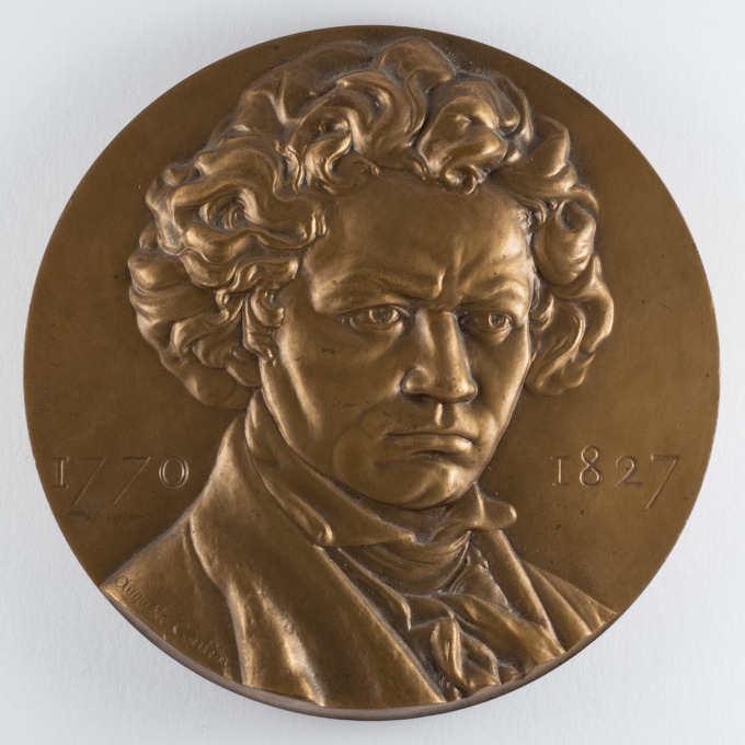 Médaille de Ludwig van Beethoven 1770-1827 - Signée par Auguste Coutin - avers