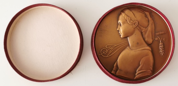 Médaille du Crédit Français - Signée par Georges Simon - boîte ouverte