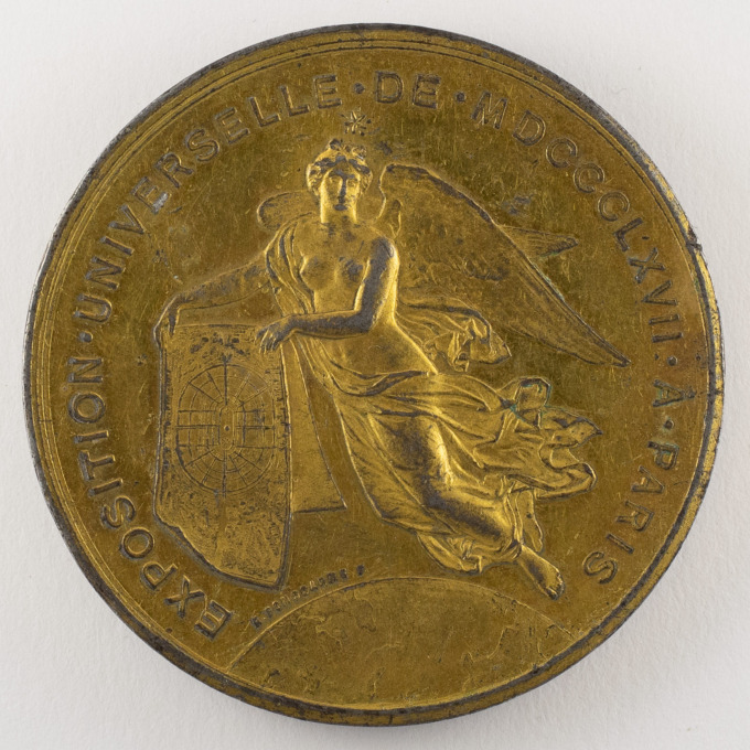 Médaille Exposition universelle Paris 1867 - Napoléon III - par Hubert Ponscarme – Image 2