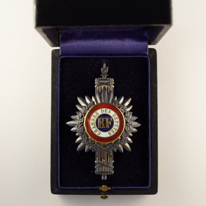 Parliamentary badge - Chamber of Deputies - 3rd Republic - 1870-1940 - open box