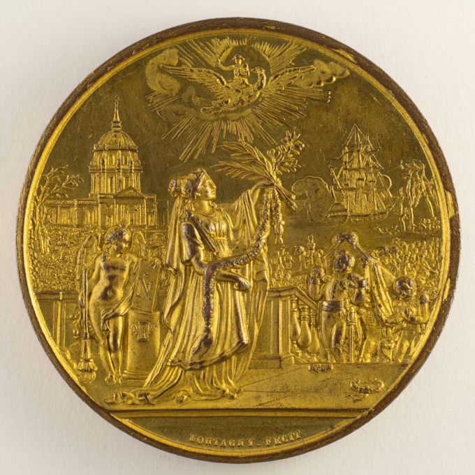 Médaille Arrivée du cercueil de Napoléon aux Invalides - par J.-P. Montagny - revers