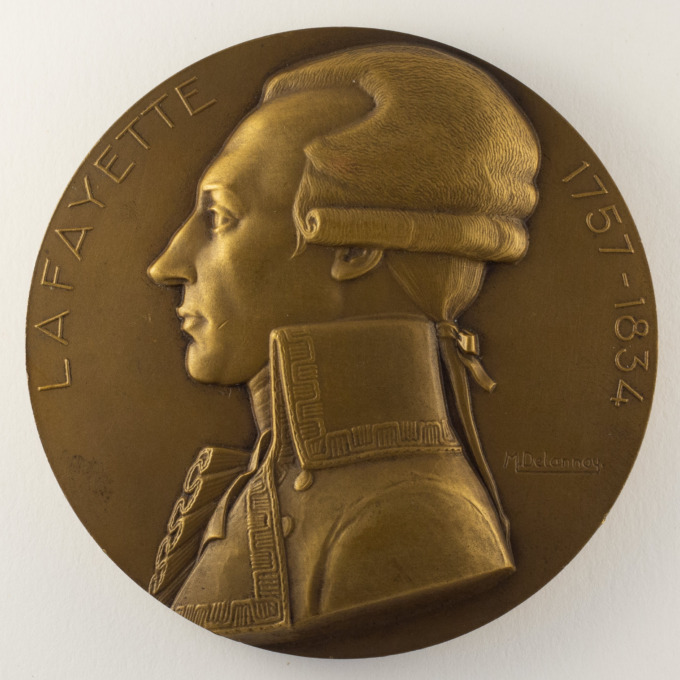 Lafayette Medal - Compagnie Générale Transatlantique - 1930 - by M. Delannoy - obverse