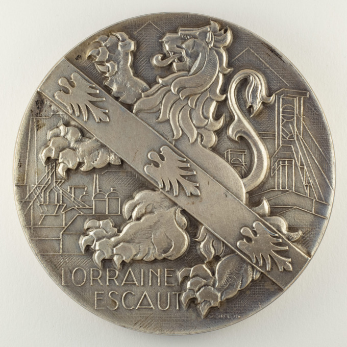 Medal Lorraine-Escaut - Steel Group - Tribute to services rendered - by G. Simon - obverse