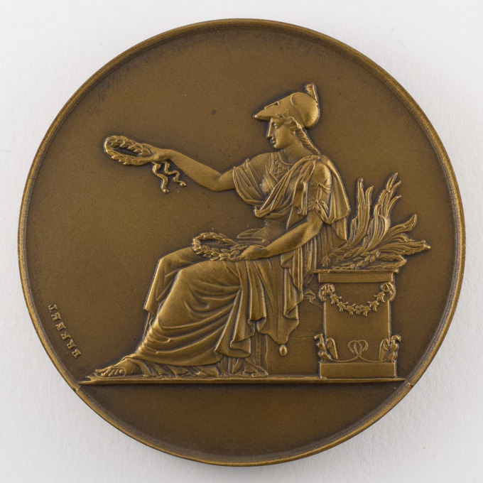 Médaille Société Amicale Eugène Delacroix - 1932 - Minerve - signée Brenet - avers