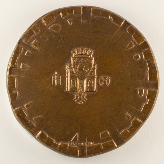 City of Paris Medal - Place de l'Étoile - by Josette Hébert-Coëffin - reverse