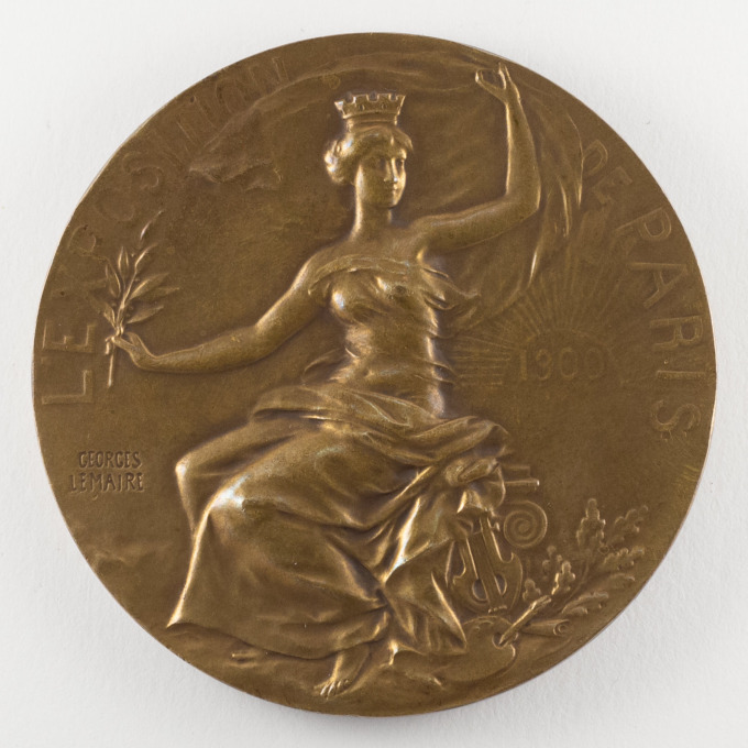 Medal of the Paris Exhibition of 1900 - Signed by Georges Lemaire - obverse