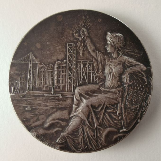 Syndicate Chamber of Building Contractors - in silver - by Rasumny - obverse