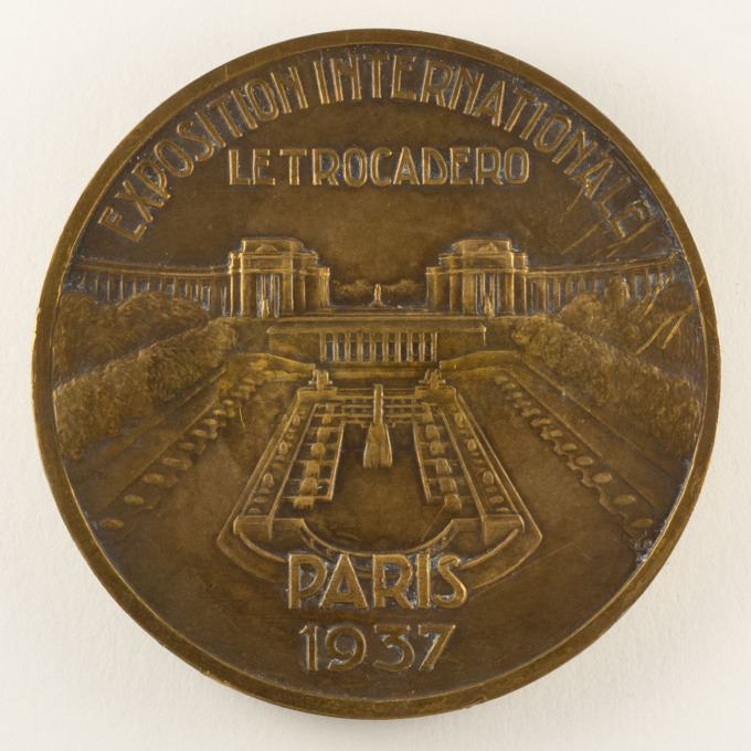 Paris 1937 International Exhibition Medal - Signed by Raoul Bénard - reverse