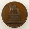Louis XVIII Medal - Statue of King Henri IV - signed Andrieu - reverse