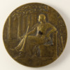 Médaille Déesse grecque Clio - Temple corinthien - Signée par Félix Rasumny - avers
