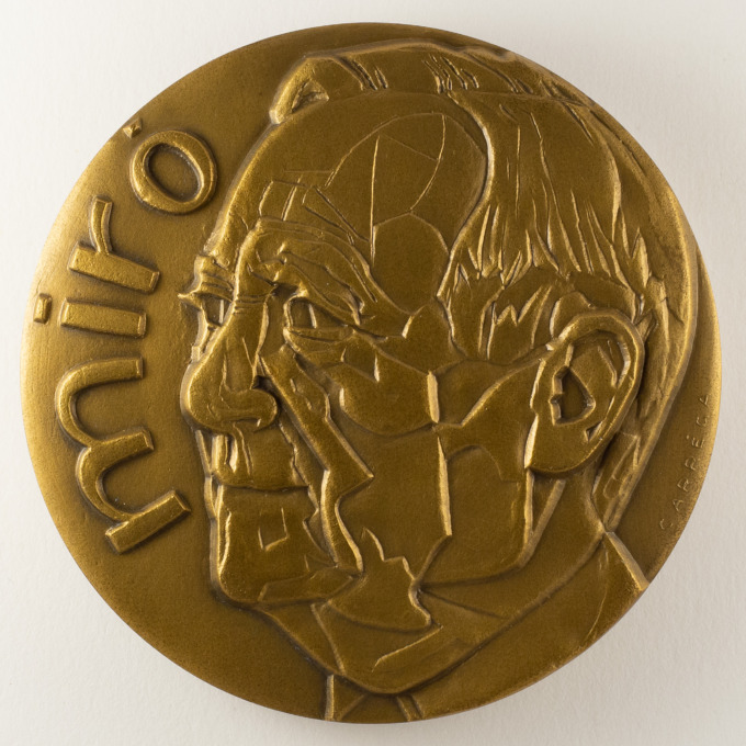 Joan Miró medal - signed Nicolas Carréga - obverse