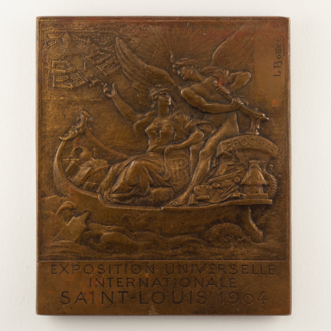Medal plaquette - Universal Exhibition Saint-Louis 1904 - signed L. Bottée - obverse