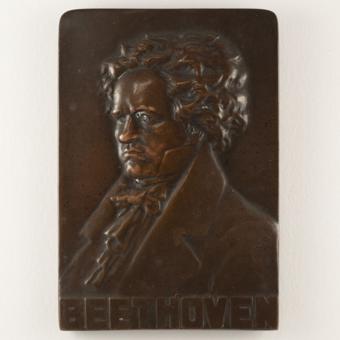 Medal plaque Ludwig van Beethoven - by Paul Kramer, Neuchâtel - obverse