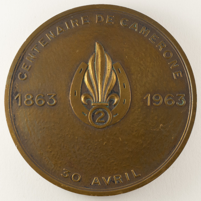 Centenary Defense of Camerone Medal - Foreign Legion - Mexico - reverse