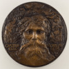 Gustave Moreau Medal - Lady and the Unicorn - signed by Magdeleine Mocquot - obverse