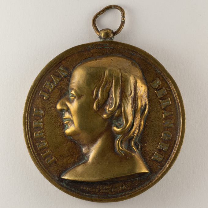 Medal Pierre-Jean de Béranger - Signed by Franky Magniadas - obverse