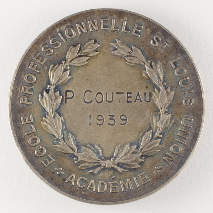 Medal - Saint Louis Union Académie hairdressing school - in silver - reverse