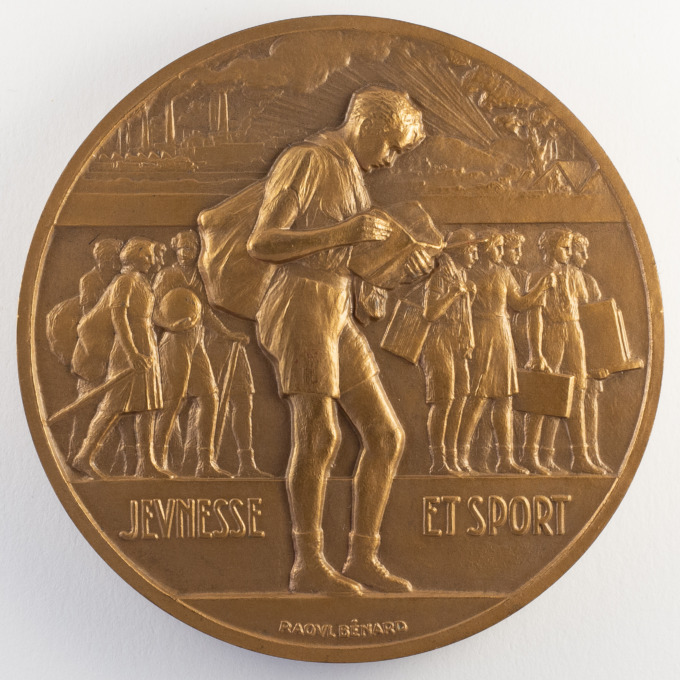 Youth and Sport Medal - Ministry of National Education - by R. Bénard - obverse