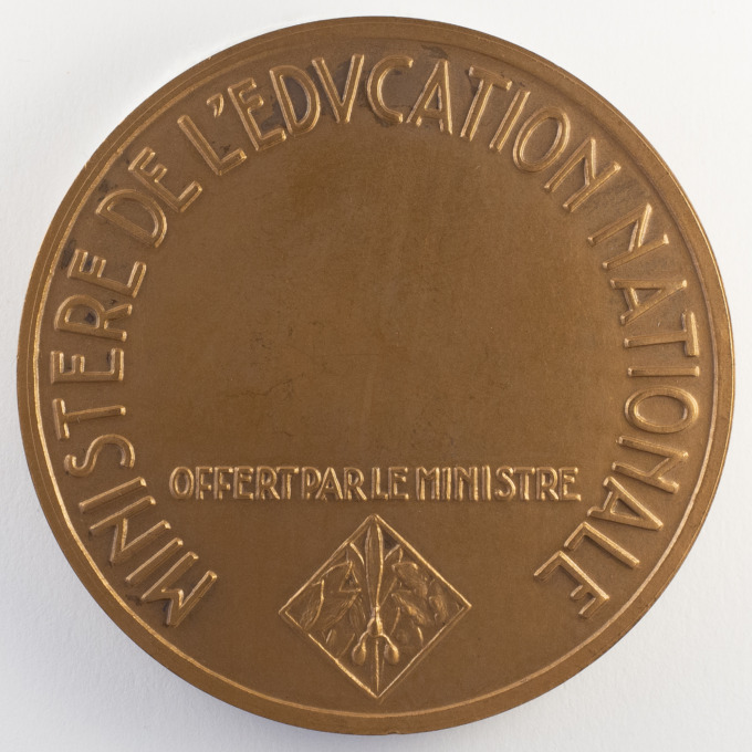 Youth and Sport Medal - Ministry of National Education - by R. Bénard - reverse