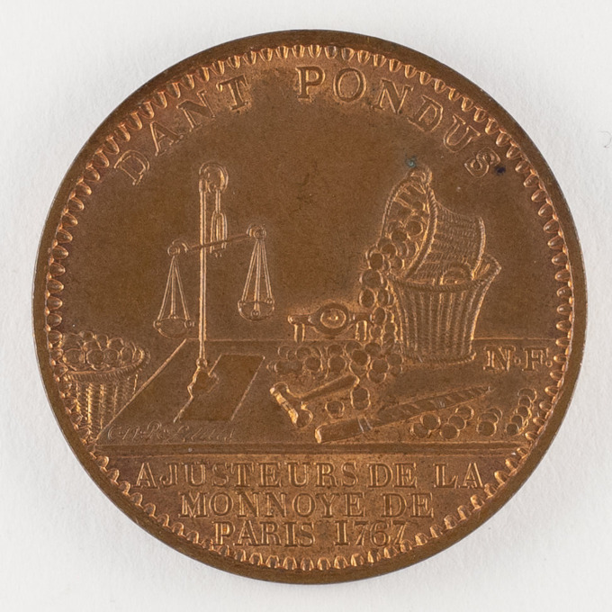 Medal token Administration of currencies and medals - Monnoye de Paris 1767 - obverse