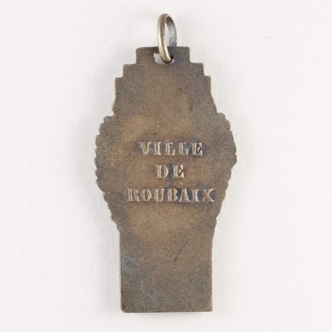 Pendant medal - City of Roubaix - North - reverse