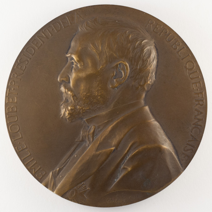 Émile Loubet Medal - President of the Republic - Signed by J.-C. Chaplain - obverse