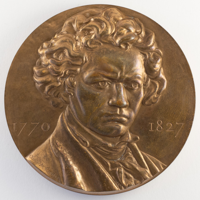 Medal of Ludwig van Beethoven 1770-1827 - Signed by Auguste Coutin - obverse