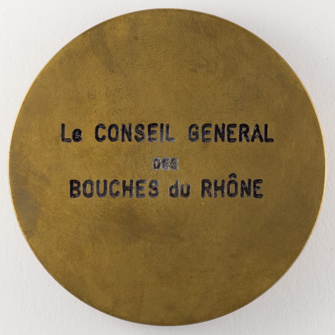 Medal representing a majorette - General Council of Bouches-du-Rhône - reverse