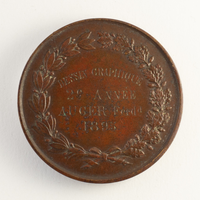 Médaille École gratuite de dessin - Nantes - 1895 - revers