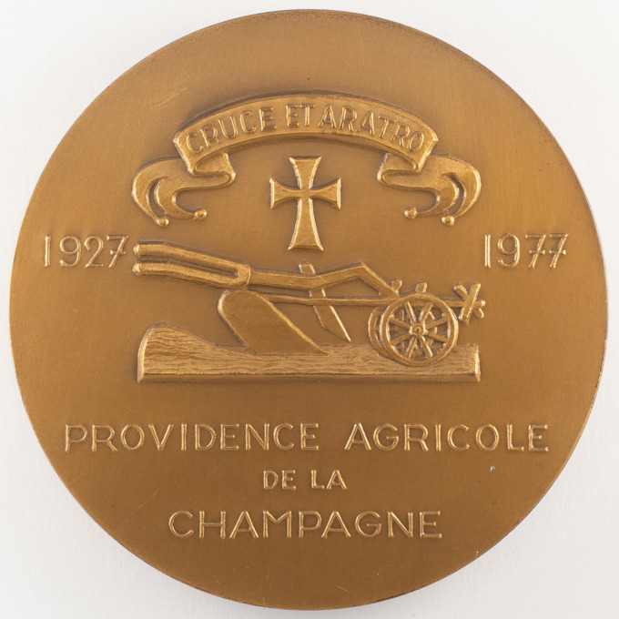 Gustave de Bohan Medal - Providence Agricole - Signed by Max Leognany - reverse