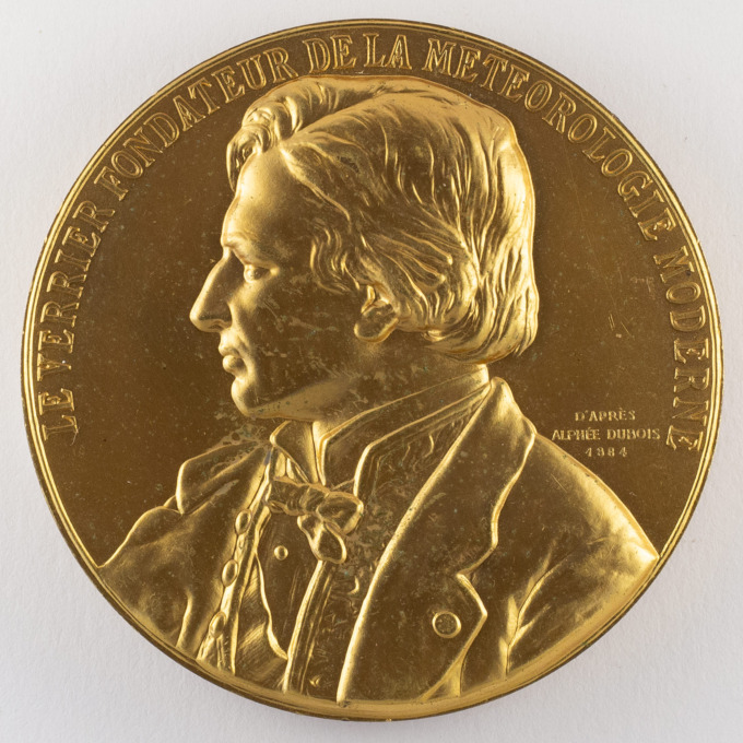 Le Verrier Medal Founder of modern meteorology - by Alphée Dubois - obverse