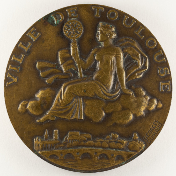 City of Toulouse Medal - signed by Georges Guiraud - obverse