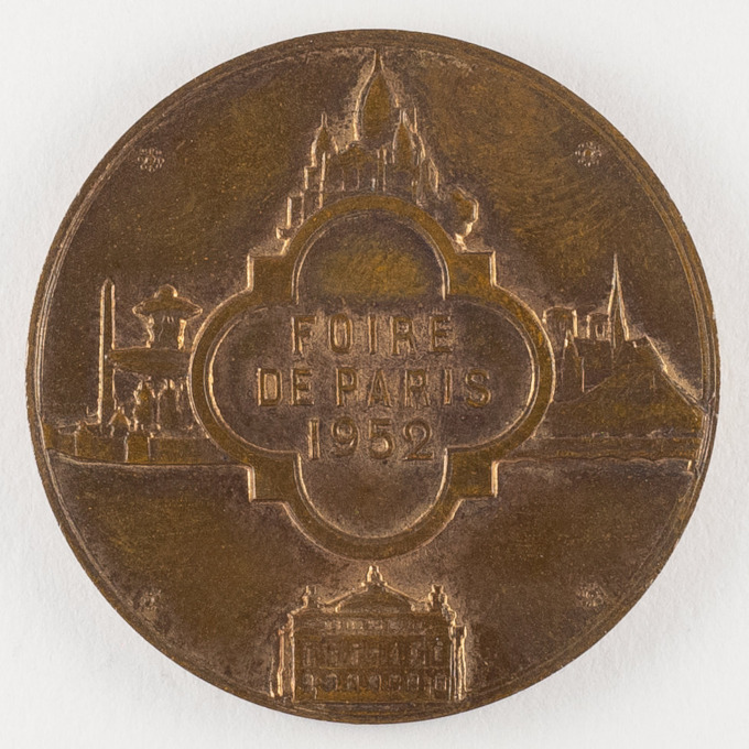 Token medal Paris Fair 1952 - Souvenir Visit to the Mint stand - obverse