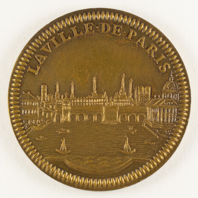 Médaille jeton - Foire de Paris 1954 - Souvenir Visite au stand de la Monnaie - avers