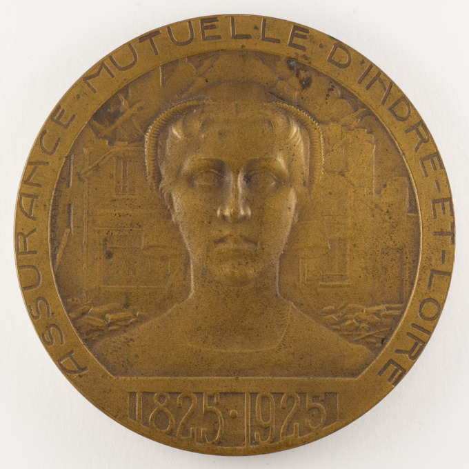 Centenary Mutual Insurance Medal of Indre-et-Loire - by R. Baudichon - obverse