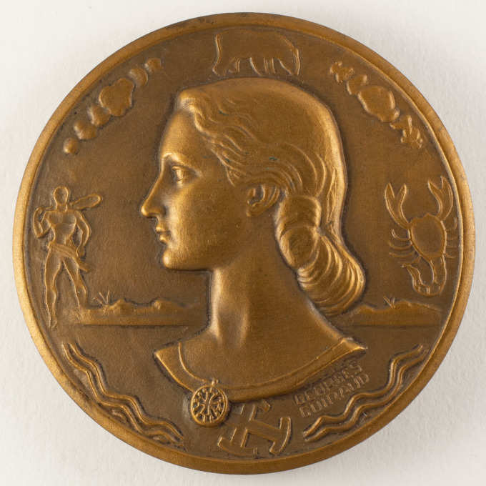 Médaille Chambre de Commerce de Toulouse - 250 ans - Signée par Georges Guiraud - avers