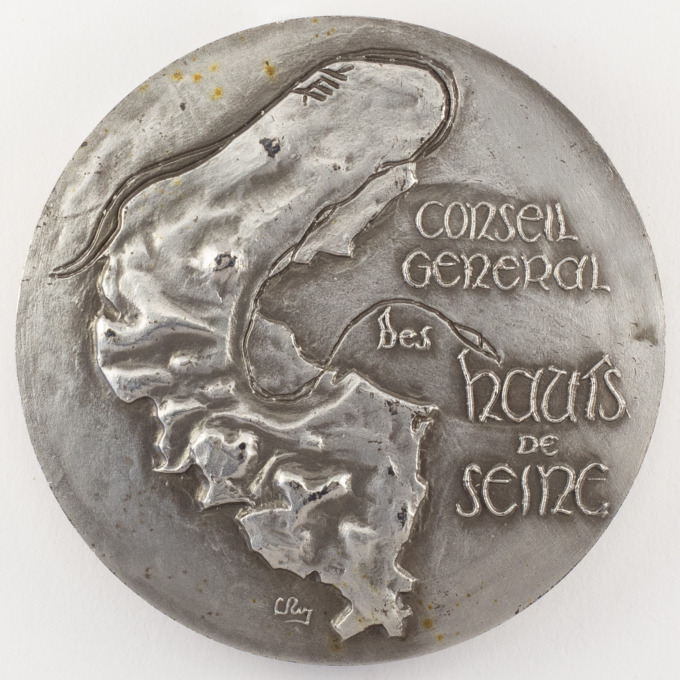 Hauts-de-Seine General Council Medal - Signed by Christian Roy - obverse