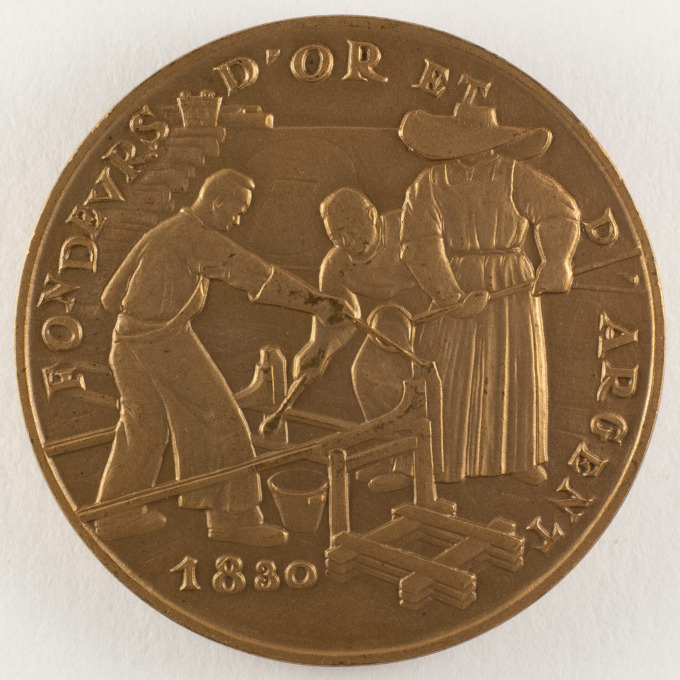 Gold and Silver Founders Medal - Souvenir of a visit to the mint - Paris - obverse