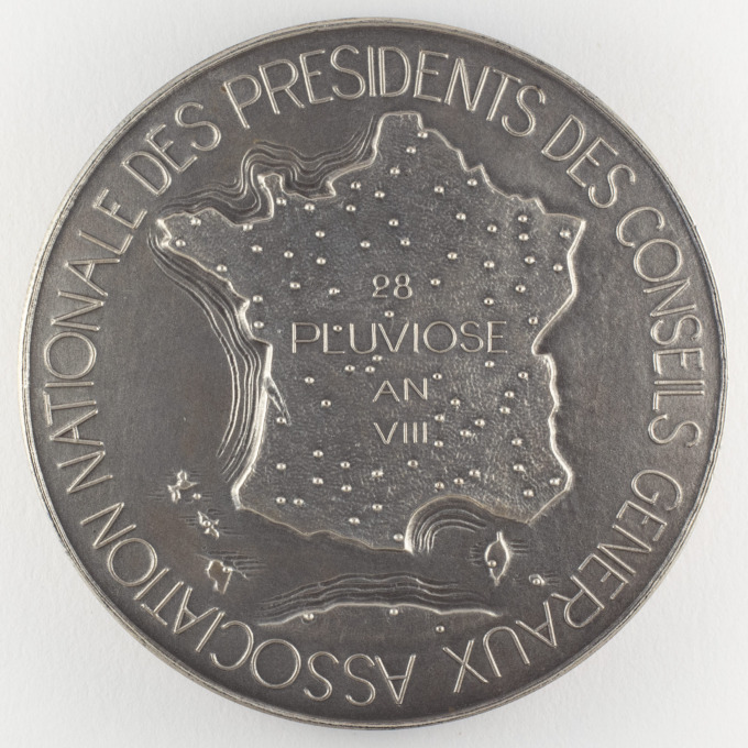 Médaille Marianne - Présidents des conseils généraux - par J. H.-Coëffin - revers