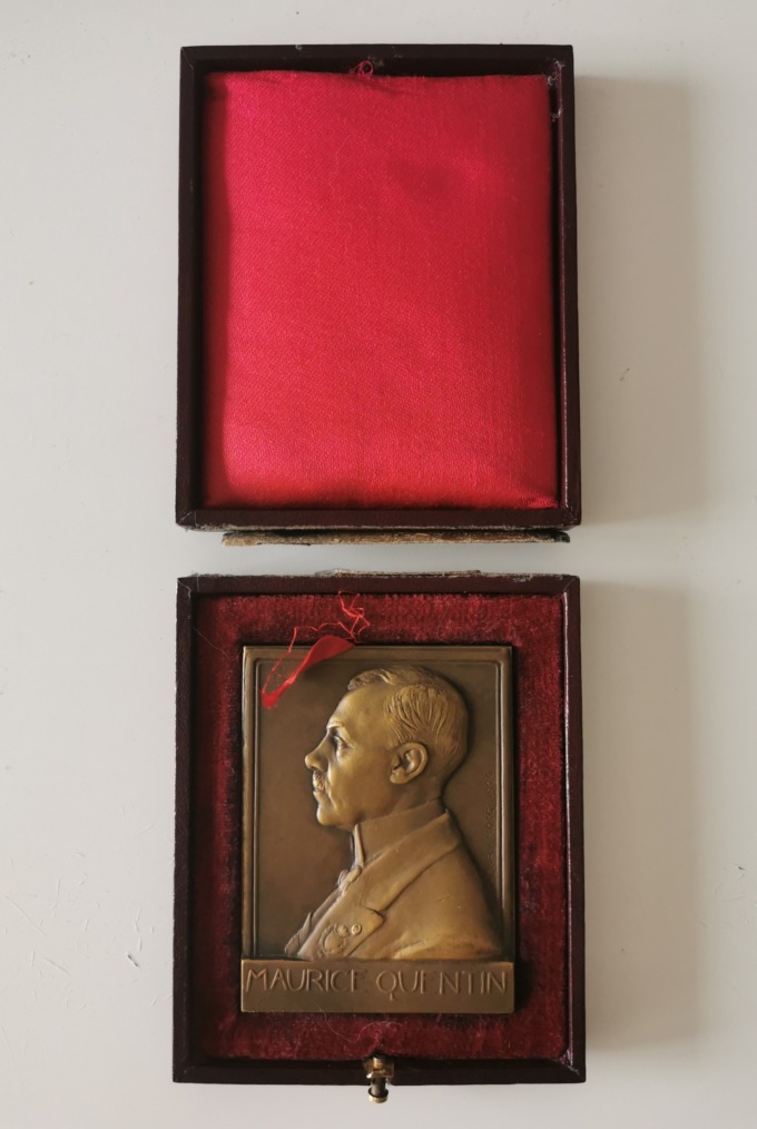 Maurice Quentin Medal - Halles de Paris - Municipal Council - by Henry Nocq - open box