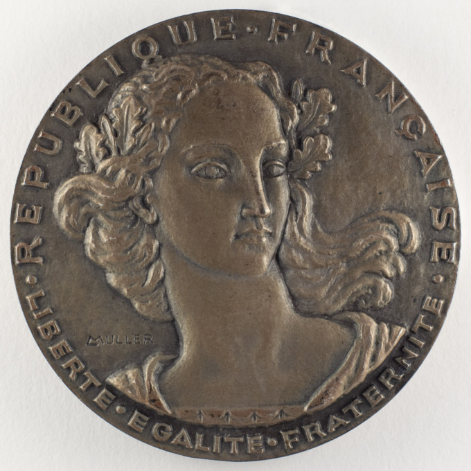 Médaille Conseil de la République 1952 - F. Verdeille - Sénateur - par L. Muller - avers