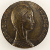 Médaille Marianne - République Française - signée Georges Contaux - avers