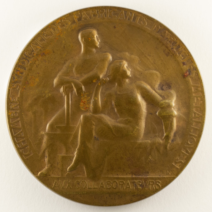 Medal of the Trade Union of Manufacturers of Metal Articles - by E. Blin - obverse